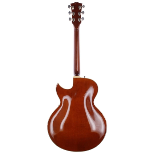 109 - Hoyer 3060 hollow body electric guitar, made in Germany, circa 1972; Body: cherry sunburst finish sp... 