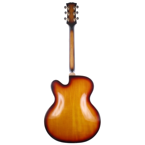 118 - Elger hollow body electric guitar, made in USA, circa 1961; Body: cherry sunburst finish, lacquer ch... 