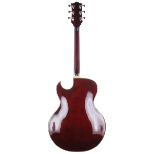 77 - 1970s Crestwood Howard Roberts style electric guitar, made in Japan; Body: wine red finish; Neck: ge... 