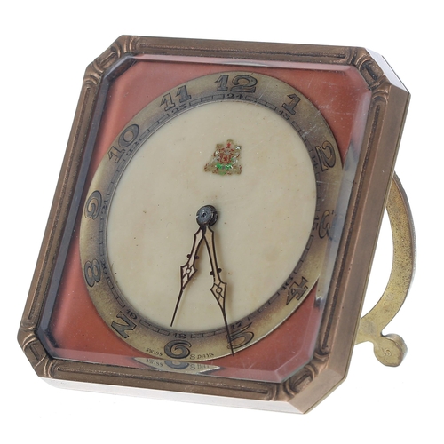 1308 - Rare Swiss eight day strut clock, the 2.25