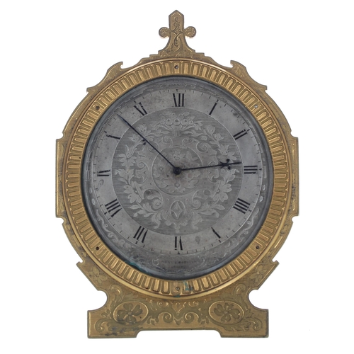 1314 - Small ormolu strut clock timepiece in the manner of and probably by Thomas Cole, the fine foliate en... 