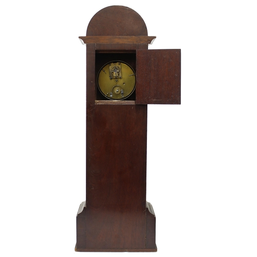 2516 - Mahogany inlaid miniature longcase clock, the 2.25