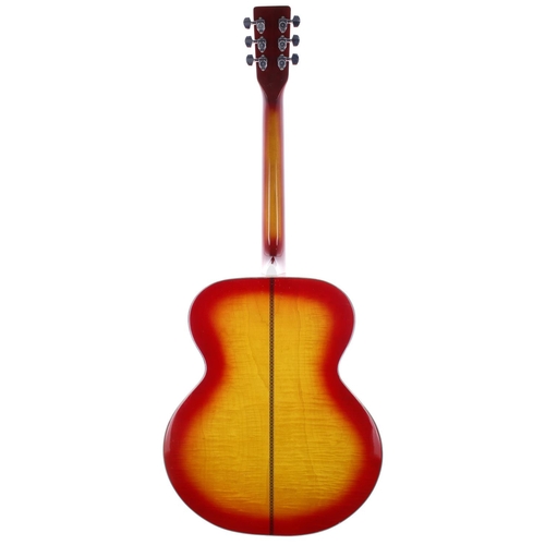 125 - Harmony Opus XX acoustic guitar, made in USA, circa 1974; Body: cherry sunburst finished maple back ... 