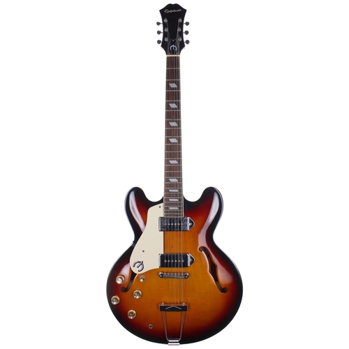 131 - 1997 Epiphone Casino left-handed hollow body electric guitar; Finish: sunburst; Neck: good; Fretboar... 