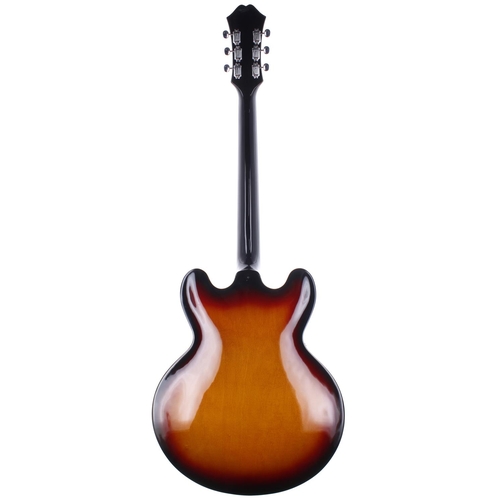 131 - 1997 Epiphone Casino left-handed hollow body electric guitar; Finish: sunburst; Neck: good; Fretboar... 