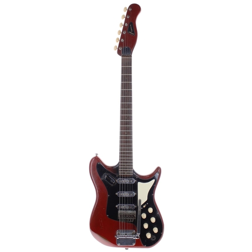 135 - Burns Vibra Artist electric guitar, made in England, circa 1960; Body: red finish, rubbing to arm co... 