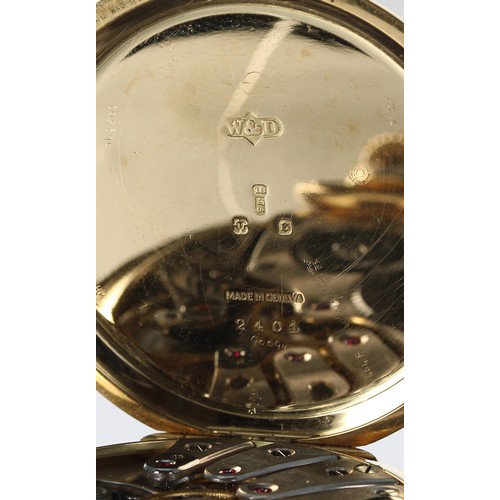 315 - Attractive Rolex 18ct slim dress pocket watch, import hallmarks London 1920, unsigned movement with ... 