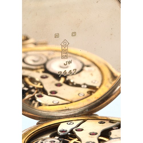 319 - George V 9ct slim lever dress pocket watch, import hallmarks Glasgow 1929, unsigned movement with co... 