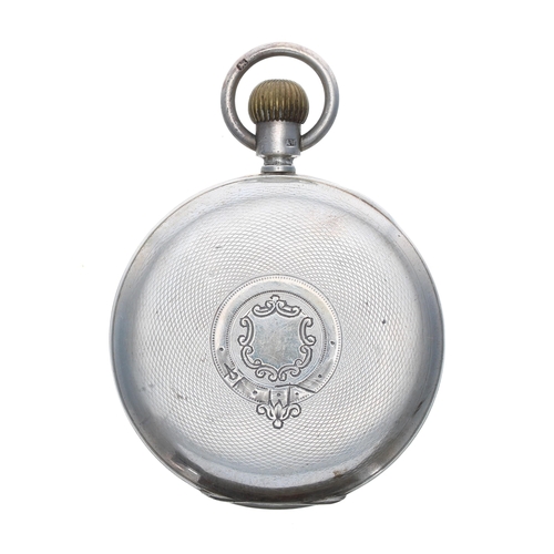 180A - American Waltham silver lever engine turned pocket watch, Birmingham 1901, signed movement, no. 1016... 