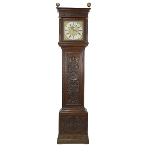 1802 - Oak eight day longcase clock, the 12