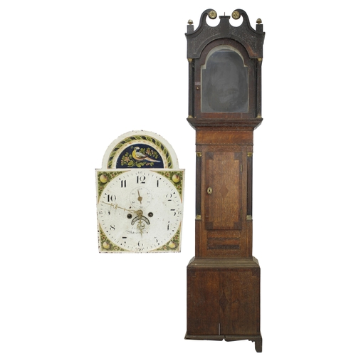 1804 - Oak thirty hour longcase clock, the 12