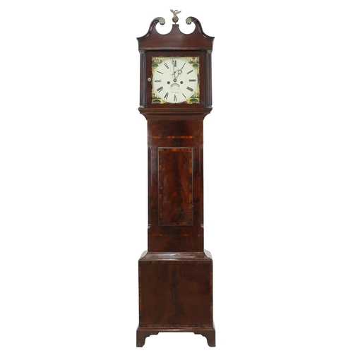 1805 - Mahogany and crossbanded eight day longcase clock, the 12