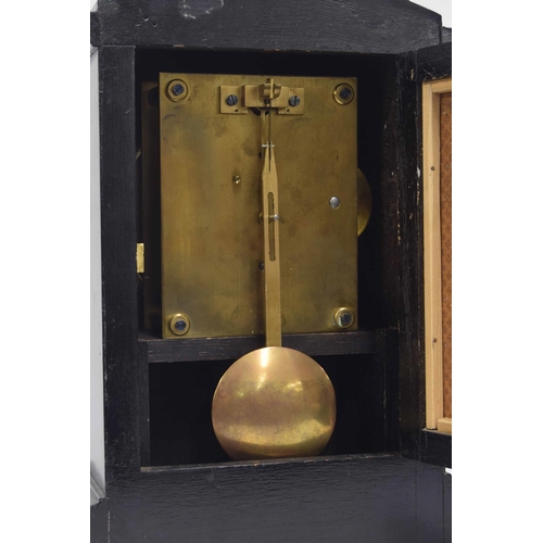 1531 - R.A.F. ebonised single fusee mantel clock, the 5.25