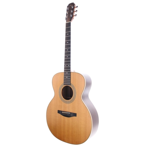 126 - Interesting good quality acoustic guitar of unknown make, branded 'MC 0338' to the head; Back and si... 