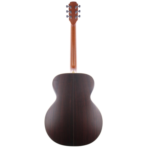 126 - Interesting good quality acoustic guitar of unknown make, branded 'MC 0338' to the head; Back and si... 