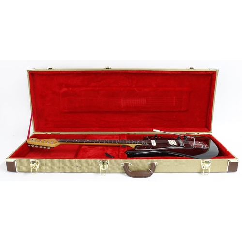 281 - Composite Jaguar electric guitar, comprising a Fender Mexico Player Jaguar body and electronics with... 