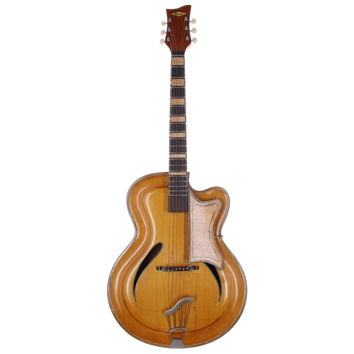 151 - 1955 Musima Record 'Roger Super Ultra' archtop guitar, made in Germany; Body: natural maple back and... 