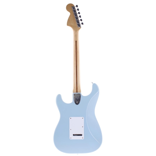 158 - Fender Stratocaster electric guitar, made in USA, circa 1979; Body: blue refinish; Neck: maple, repa... 