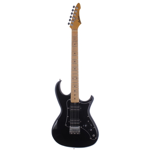 282 - 1980s Aria Pro II RS Series electric guitar, made in Japan, ser. no. 3xxxxx0; Body: black finish, va... 