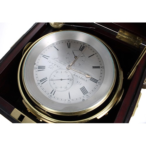 1342 - Good English two day marine chronometer, the 3.25