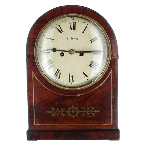 1355 - English mahogany double fusee bracket clock with five pillar movement, the 8