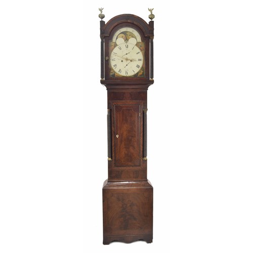 1825 - 19th century mahogany eight day longcase clock, the 13