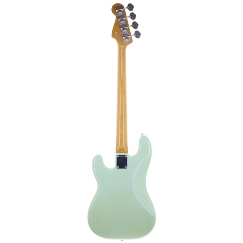 180 - Fender Precision Bass guitar, made in Japan, circa 1990; Body: surf green finish, some discolouratio... 