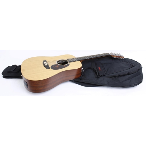 202 - 2019 C.F Martin X Series D12X1 twelve string electro-acoustic guitar, made in Mexico; Back and sides... 