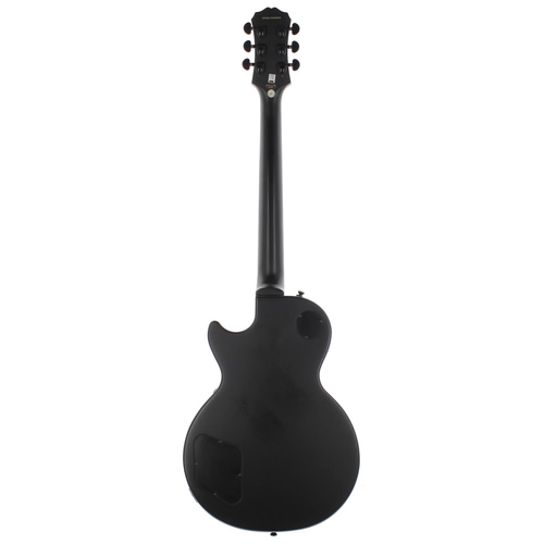 204 - 2009 Epiphone Les Paul Gothic electric guitar, made in China; Body: satin black finish, buckle scrat... 