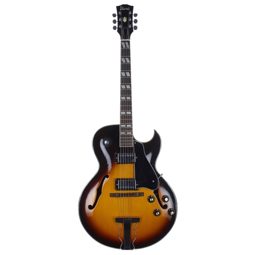 214 - Ibanez 2355 hollow body electric guitar, made in Japan, circa 1972; Body: sunburst finish; Neck: goo... 