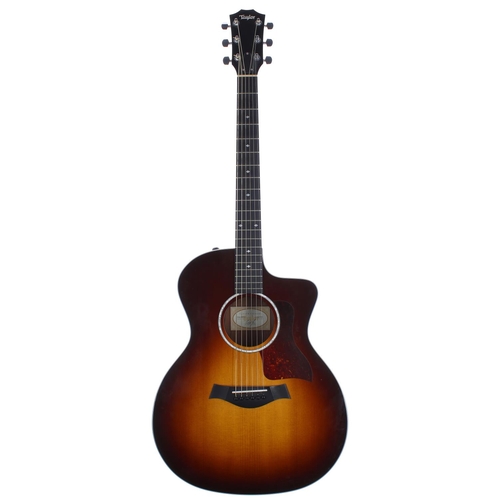 228 - 2017 Taylor 214ce SB DLX electro-acoustic guitar, made in USA, ser. no. 2xxxxxxx3; Back and sides: r... 