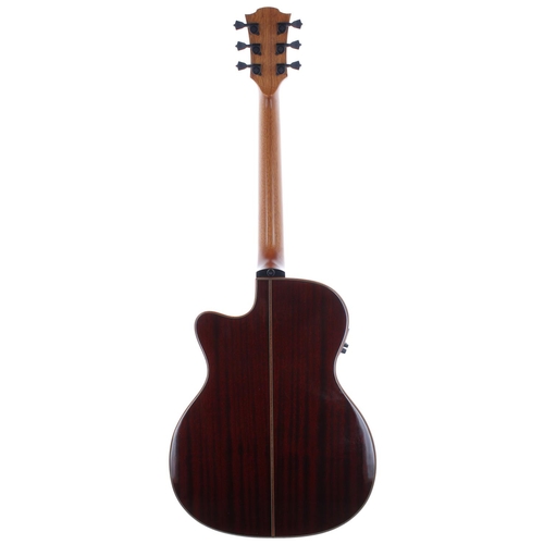 530 - Lag Tramontane T100ACE electro-acoustic guitar, made in China; Back and sides: laminated mahogany, m... 