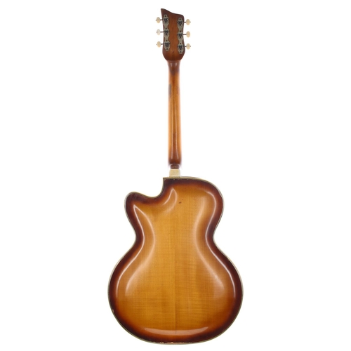 234 - 1950s Eastern European archtop guitar; Body: sunburst finish maple back and sides and spruce top wit... 