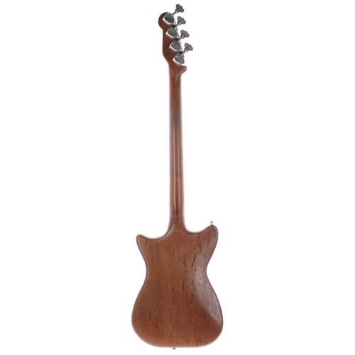 235 - Burns Sonic bass guitar, made in England, circa 1960; Body: stripped natural finish, marks and wear ... 