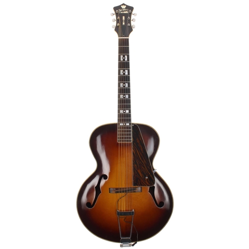 248 - Gibson FDH archtop guitar, made in USA, circa 1940; Body: refinished tobacco sunburst finished maple... 