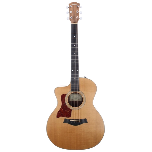 254 - 2009 Taylor 214ce left-handed electro-acoustic guitar, made in USA, ser. no. 2009xxxxxx5; Back and s... 