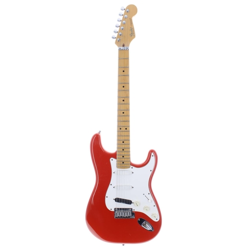 299 - Fender Stratocaster Plus electric guitar, made in USA, circa 1987; Body: Fiesta red finish, minor di... 