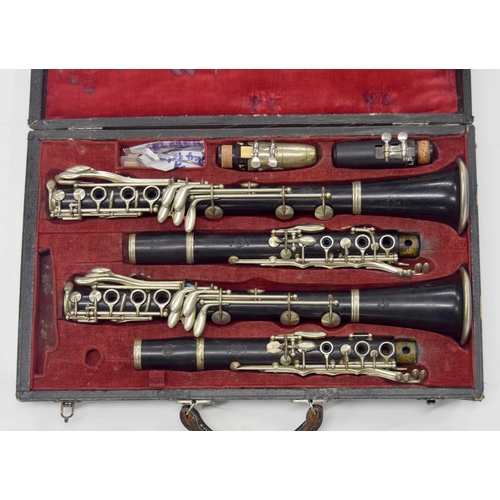 1815 - Pair of H. Selmer M-Series clarinets in A and B-flat, ser. nos. M8341 and N256, case... 