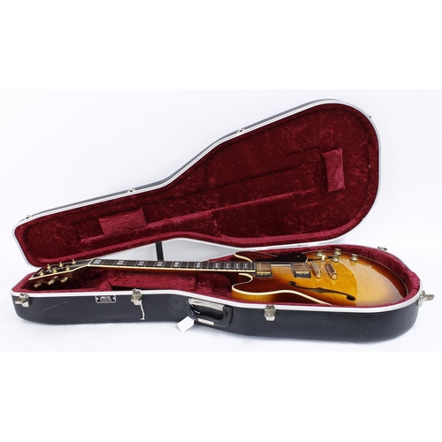 317 - 2003 Yamaha SA2200 semi-hollow body electric guitar, made in Japan, ser. no. QJxxxxI; Body: sunburst... 