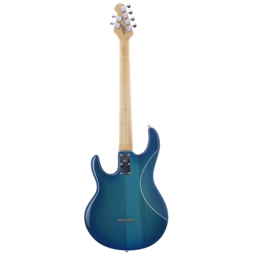 141 - 1990 Ernie Ball Music Man Silhouette electric guitar, made in USA, ser. no. 9xxx2; Body: blue burst ... 