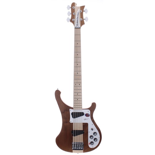 133 - 2019 Rickenbacker 4003S/5 five string bass guitar; Body: natural finish; Neck: maple; Fretboard: map... 