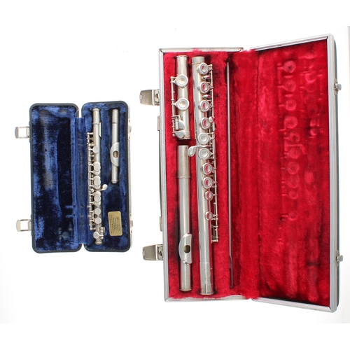 1804 - Boosey & Hawkes 'The Edgware' metal flute, case; also an Armstrong metal piccolo, Model 299, ser... 