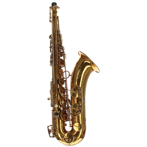 1821 - Good Henri Selmer MK VI gold lacquered tenor saxophone, ser. no. 105762 (1963), case (with crook and... 