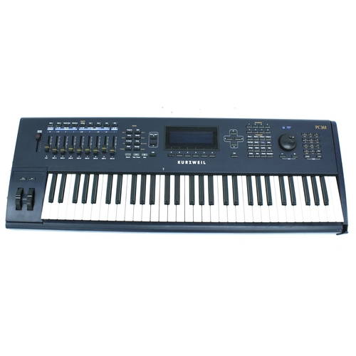 1307 - Kurzweil PC361 synthesizer keyboard (side panel cracked)*Please note: Gardiner Houlgate do not guara... 