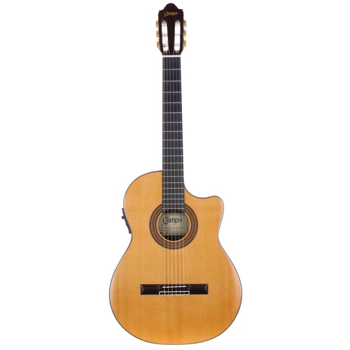 1370 - Camps NAC-4 electro-classical guitar, made in Spain; Back and sides: rosewood; Top: natural spruce; ... 