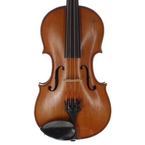 2417 - Late 19th century German violin labelled Nicolaus Amatus..., 14 3/16