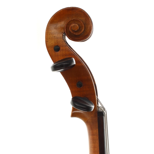 2417 - Late 19th century German violin labelled Nicolaus Amatus..., 14 3/16