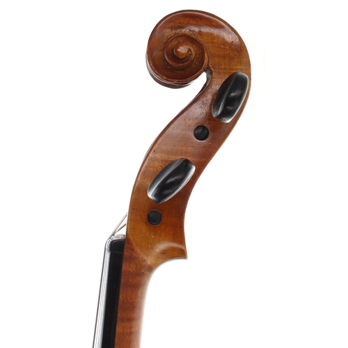 2417 - Late 19th century German violin labelled Nicolaus Amatus..., 14 3/16