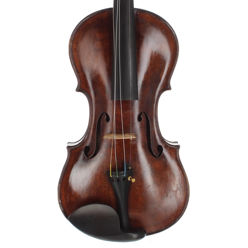 2418 - Interesting eccentric violin labelled Vincenzo Cavani...anno 1933, with exotic figured back, unusual... 