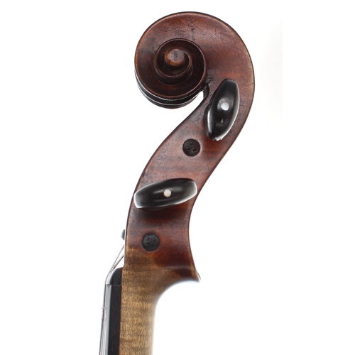 2424 - Interesting 19th century English violin labelled J. Browne & Son, Musical Instrument Makers, 35,... 